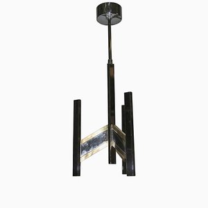 Lámpara de araña minimalista vintage de Gaetano Sciolari, años 70