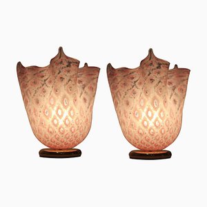 Murano Glass Handkerchief Lamps from VeArt, 1970s, Set of 2