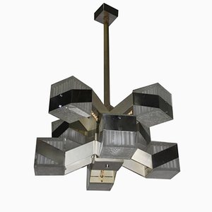 Cubic Modernist Chandelier, 1970s