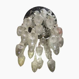 Lámpara de araña de cristal de Murano, años 70