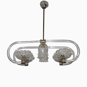 Lampadario in vetro di Murano di Barovier & Toso, anni '40