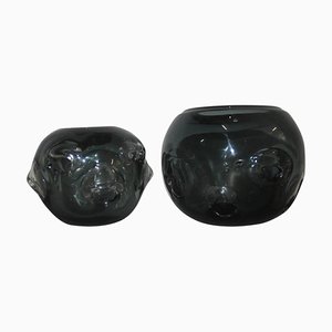 Jarrones de cristal de Murano, años 60. Juego de 2