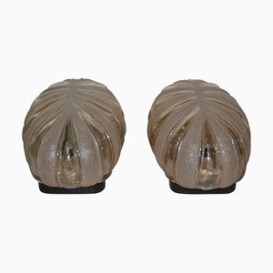 Mid-Century Bubble Glass Wall Lamps, 1960s, Set of 2