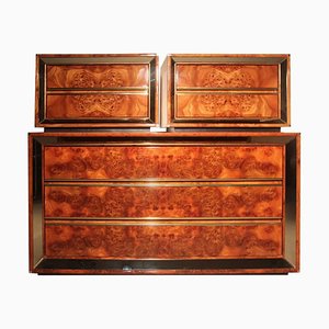 Set with Chest of Drawers & 2 Nightstands, 1970s, Set of 3