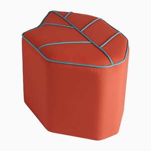 Red Outdoor Leaf Seat Pouf by Nicolette de Waart for Design by Nico