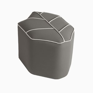 Grey Outdoor Leaf Seat Pouf by Nicolette de Waart for Design by Nico