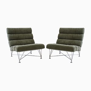 Set of Green Lounge Chairs from Dux, 1980s