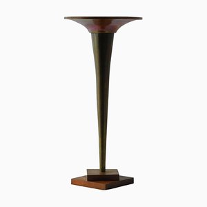 Lámpara de mesa Art Déco grande de cobre, años 30