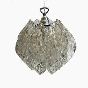 Ice Glass Acrylic Pendant Lamp, 1970s