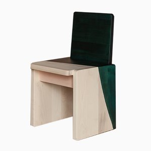 Natural, Pink & Emerald Green Arcadia Chair by Atelier Sauvage