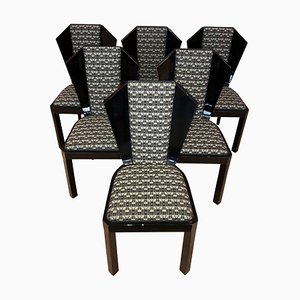Art Deco Dining Room Chairs, France, 1930s, Set of 6