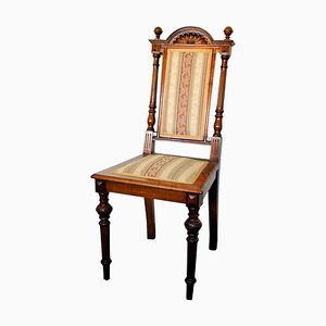 Antique Carved Wooden Chair, 1890s