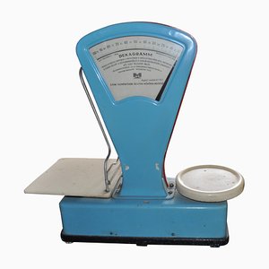Bilancia blu vintage, anni '60