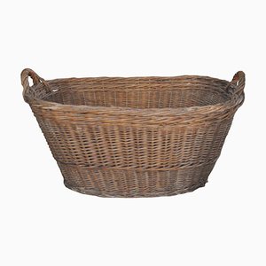 Rustic Wood Basket, 1940s