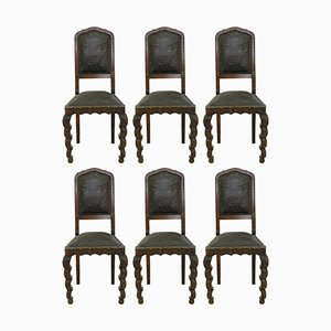 Art Nouveau Dining Chairs, 1910s, Set of 6