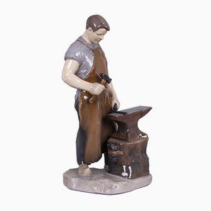 Blacksmith Figurine by Axel Locher for Bing & Grøndahl, 1940s