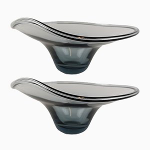 Bols Vintage par Vicke Lindstrand pour Orrefors, Set de 2