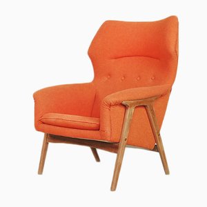 Mid-Century Elm Wing Master Chair by Thorbjörn Afdal for Bruksbo, 1960s