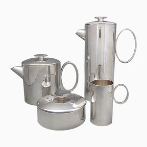 Mercury Silver Plated Coffee/Tea Service by Lino Sabattini for Christofle, 1970s, Set of 4