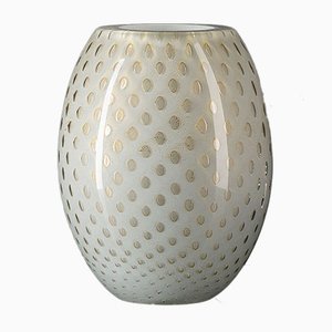 Oval Gold & Light Gray Mocenigo Vase by Marco Segantin for VGnewtrend