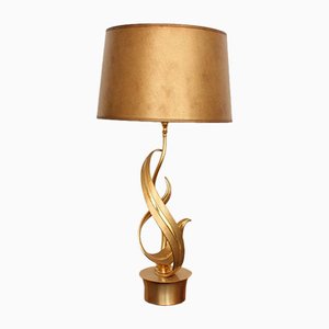 Lampe de Bureau Flame en Bronze Plaqué Or de Lumi Milano