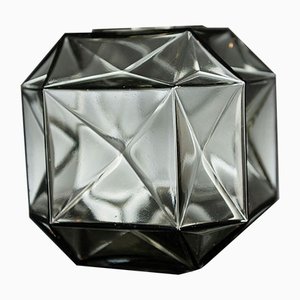 Jarrón Burano italiano pequeño de cristal de Murano transparente y gris de Marco Segantin para VGnewtrend