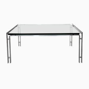 Vintage M1 Glass & Chrome Coffee Table from Metaform