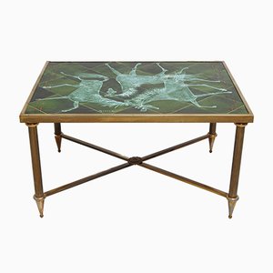 Vintage Tile Top Coffee Table by Henri Plisson