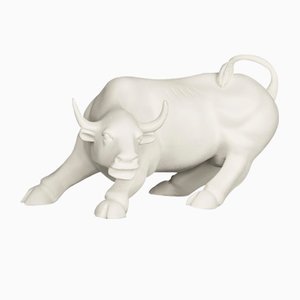 Cerámica Wall Street Bull blanca de VGnewtrend