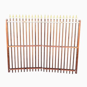 Antique French Room Divider with Gilded Arrow-Head Tops