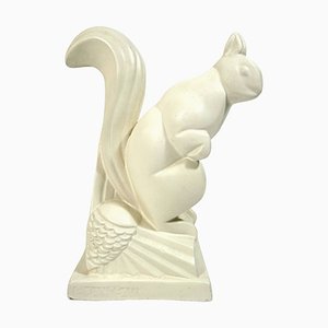 Vintage Art Deco Ceramic Squirrel by Charles Lemanceau