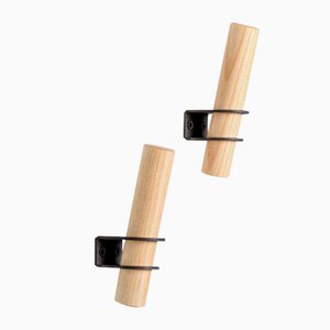 Patères Torch Noires par Tore Bleuzé pour Emko, Set de 2
