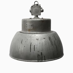 Lámpara colgante industrial vintage de aluminio