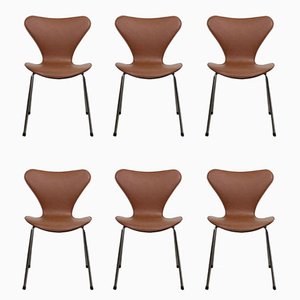 Series 7 Butterfly Dining Chairs by Arne Jacobsen for Fritz Hansen, 2000s, Set of 6