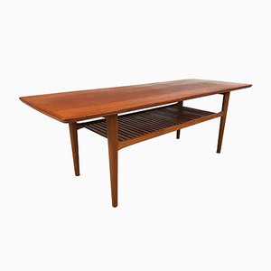 Grande Table Basse Mid-Century en Teck, Danemark, 1960s