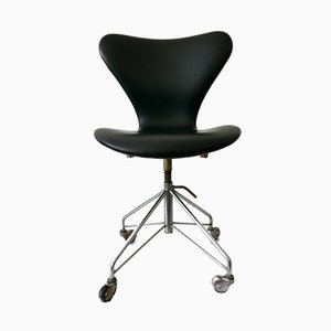 Silla de oficina 3117 Mid-Century moderna de Arne Jacobsen para Fritz Hansen, años 60