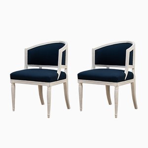 Set of Antique Swedish Barrel Back Chairs