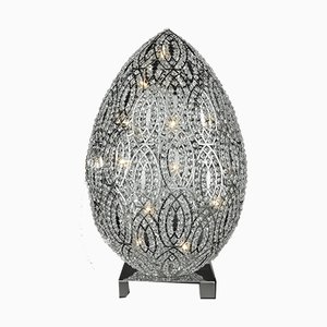 Lampada da tavolo Egg in acciaio e cristallo di Giorgio Tesi per VGnewtrend