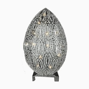 Lámpara de mesa Egg Arabesque de acero y cristal de Giorgio Tesi para VGnewtrend