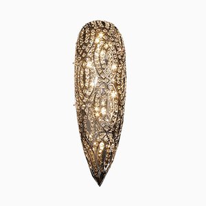 Lámpara de pared Arabesque pequeña de acero y cristales de VGnewtrend