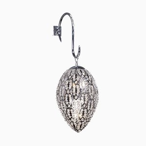 Mittelgroße Egg Arabesque Wandlampe aus Stahl & Kristallglas von VGnewtrend