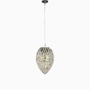 Arabesque Egg Hängelampe aus Stahl & Kristallglas von VGnewtrend