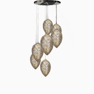 Steel & Crystal Egg Arabesque Chandelier from VGnewtrend