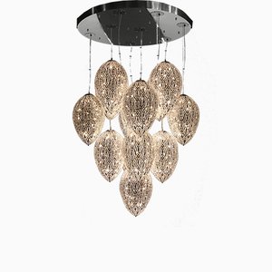 Arabesque Kronleuchter aus Stahl & Kristallglas von VGnewtrend