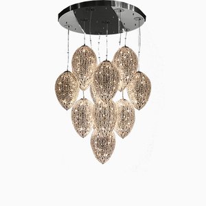 Steel & Crystal Egg Arabesque Chandelier from VGnewtrend