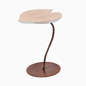 Table Basse en Bois de Chêne Blanchi & Feuille de Fer par Patrizia Guiotto pour VGnewtrend