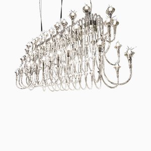 Lampadario Octopus grande in vetro borosilicato e acciaio di VGnewtrend