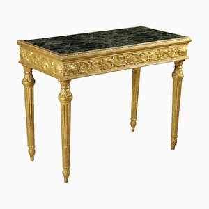 Antique Empire Style Console Table with Marble Top