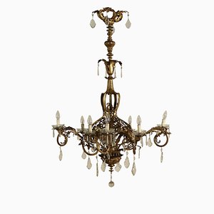 Antique Italian Bronze Chandelier