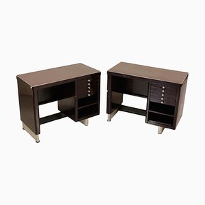 Lacquered Metal & Formica Desks, 1960s, Set of 2